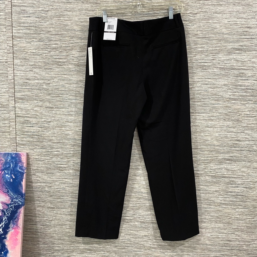 Zac & Rachel Black Mid Rise Dress Pants Straight-Leg With Pockets NWT MSRP $50
